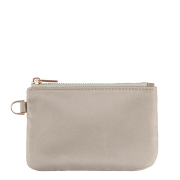 Mini Handheld Zipper Bag with Rose Gold Zip & D-Ring Hardware for Daily Pocket