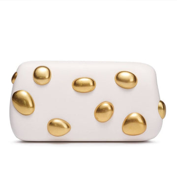 Multi-Color Retro Rectangular Clutch Bag with 3D Gold Stud Embellishments for Elegant Daily & Banquet Outfit Matching