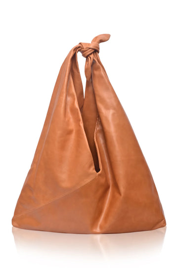 Multi-Tone Oversize Slouchy Knot Detail Pouch Bag with Integrated Shoulder Strap for Casual Daily Matching